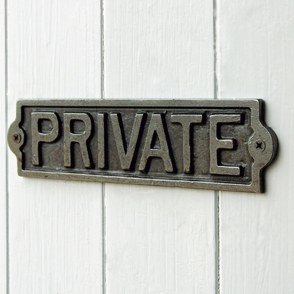 Private Cast Iron Sign Plaque Door Wall Fence Cafe Shop Pub Hotel Bar ...