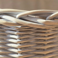 Close up of Provence log basket weave