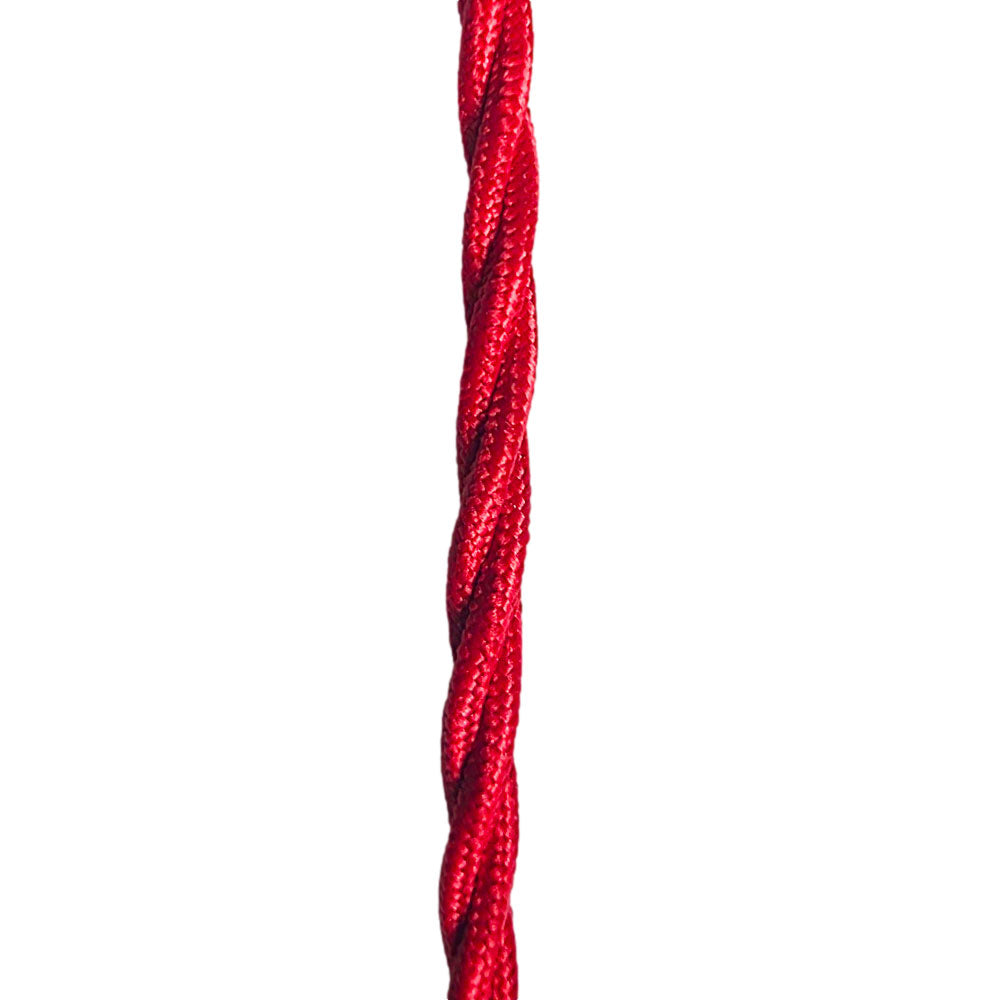Red twisted braided cable 
