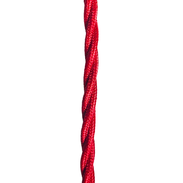 Red twisted braided cable 
