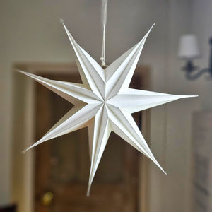 White paper star Christmas decoration