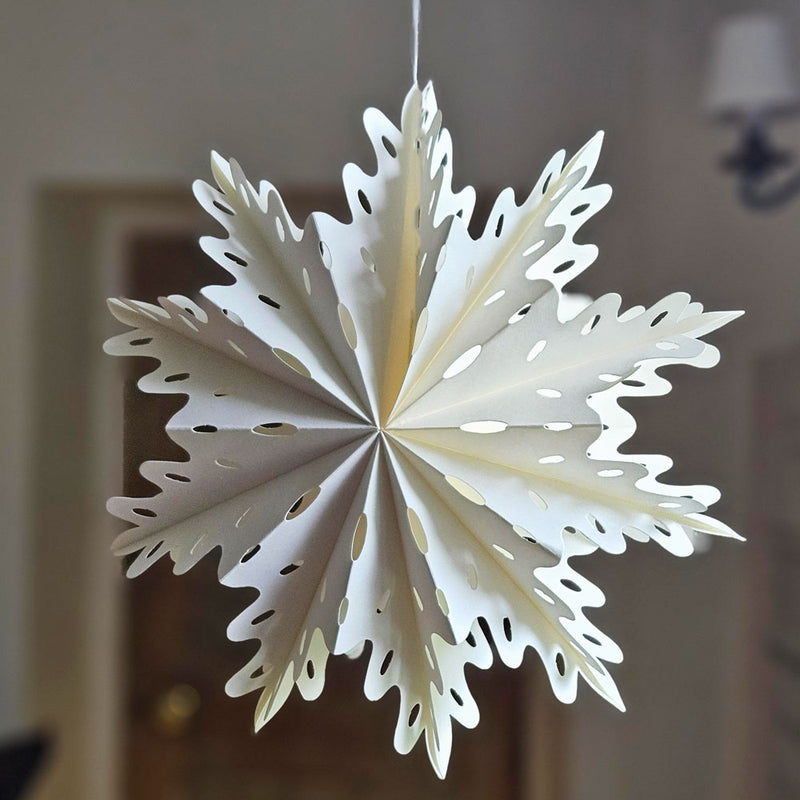 White paper snowflake Christmas decoration