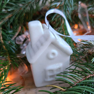 White ceramic house decoration