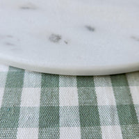 Large white marble serving board