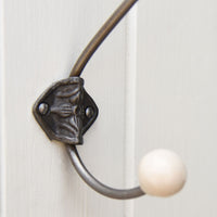 Cream Camden Double Rosette Coat Hook