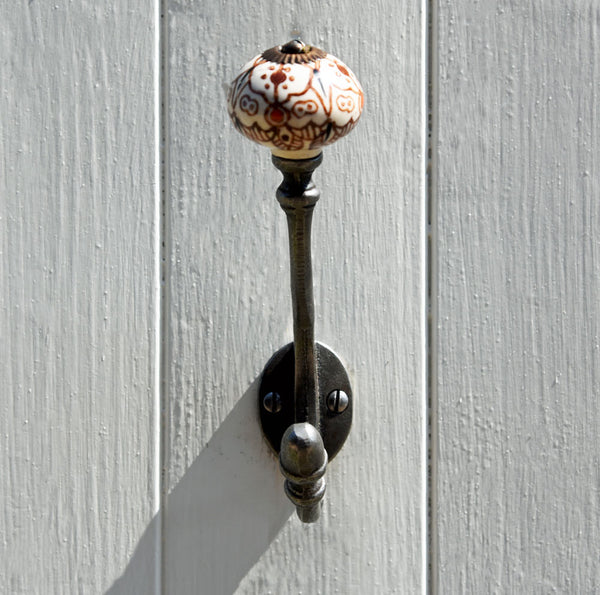 Edwin vintage style cast metal single coat hook