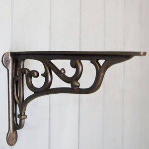 Cast iron decorative shelf bracket