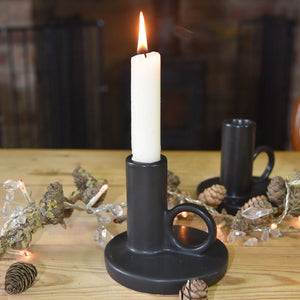 Oslo Black Candle holder