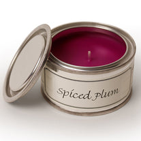 Pintail scented candle filled tin Spiced plum fragrance