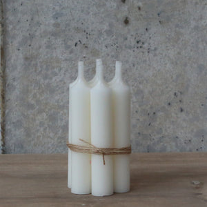 Hand Tied Bundle Danish Ivory Short Dinner Candle