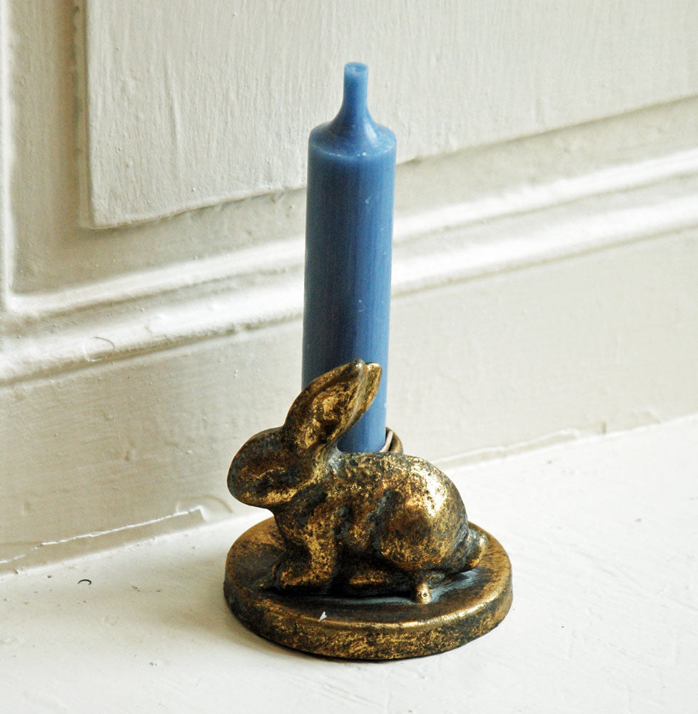 Brass Bunny Candle Holder