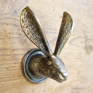 Cast Bronze Style Hare Drawer Pull