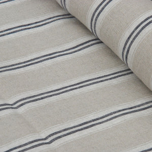 Astrid Washed Linen Charcoal Stripe