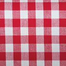 Sussex red gingham checked curtain and blind fabric