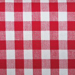 Sussex red gingham checked curtain and blind fabric
