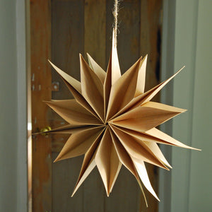 Small Scandi paper hanging star decoration