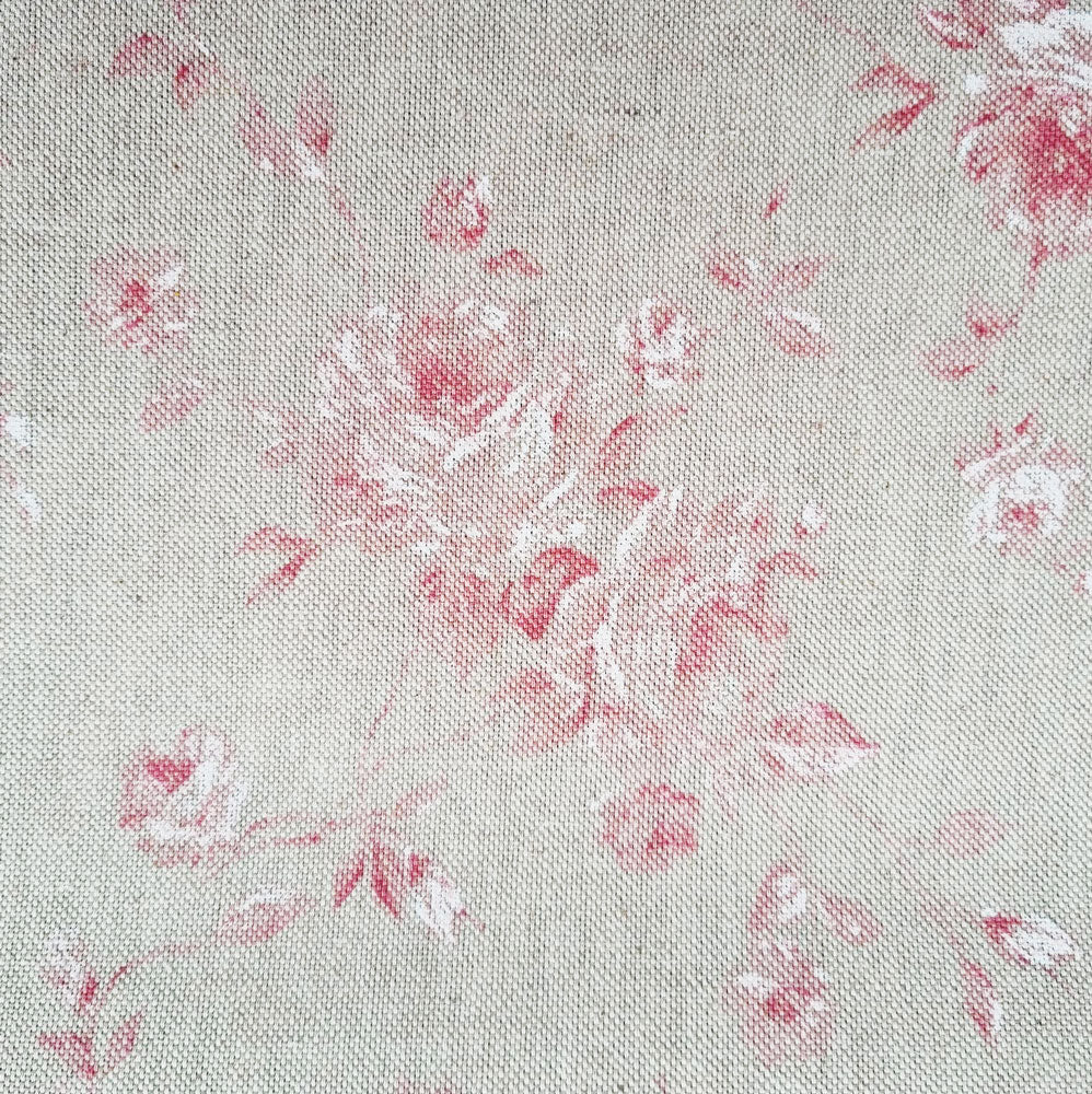 Pink Cabbage Tea Rose Curtain and Upholstery Fabric