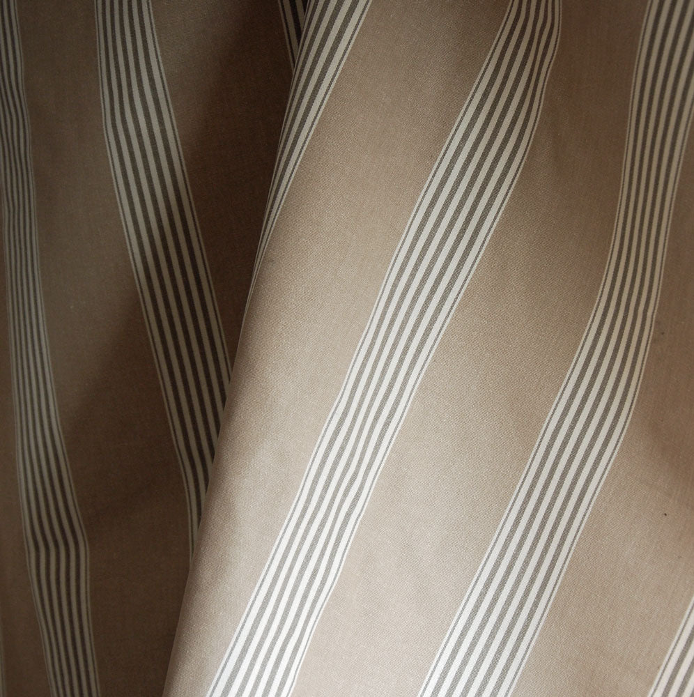 Traditional herringbone weave cotton bay march stripe fabric