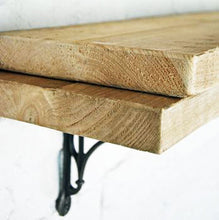 Finished reclaimed wooden shelf board