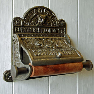Antique style Bury Street wall mounted toilet roll holder