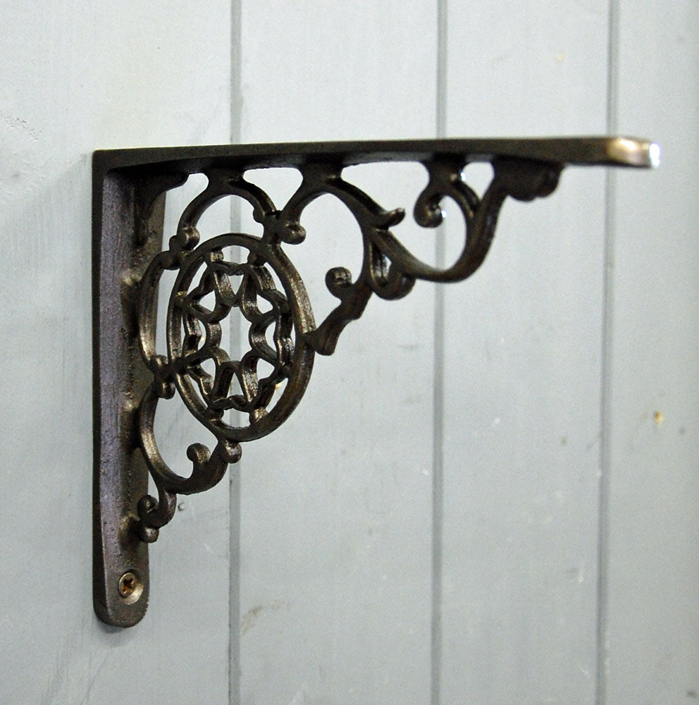 Cobweb antique style design iron wall shelf bracket