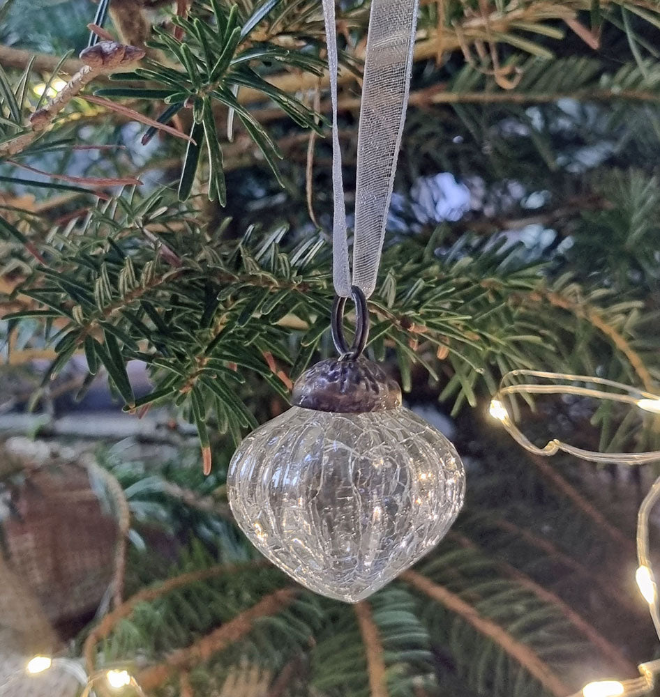 Little Crackle Glazed Lantern Tree Decoration
