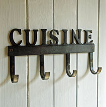French cast metal cuisine kitchen hooks rack