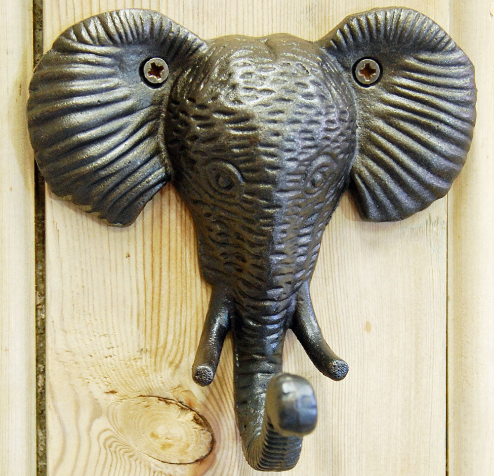 Elephant design wall mounted coat hook