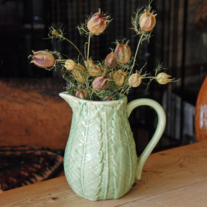 Fern leaf pottery jug