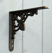 Small Floret cast metal wall shelf bracket