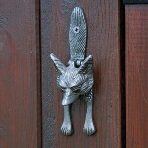 Antique iron fox door knocker