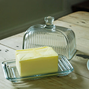 Classic Glass Lidded Butter Dish