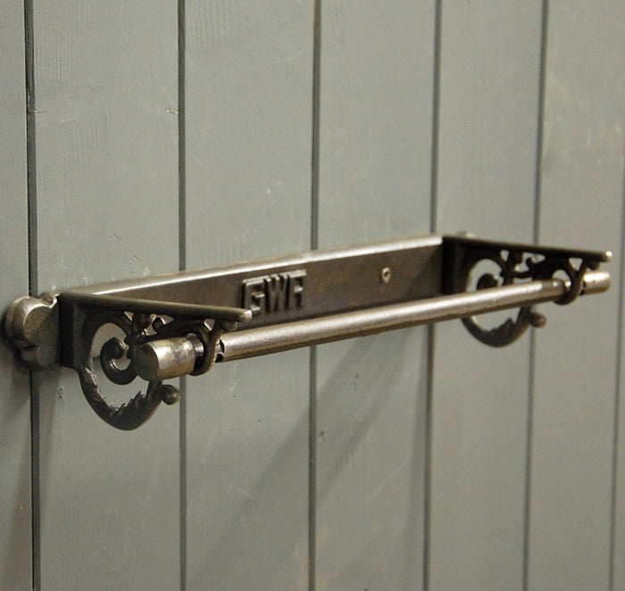 Vintage style cast iron GWR wall mounted kitchen roll holder
