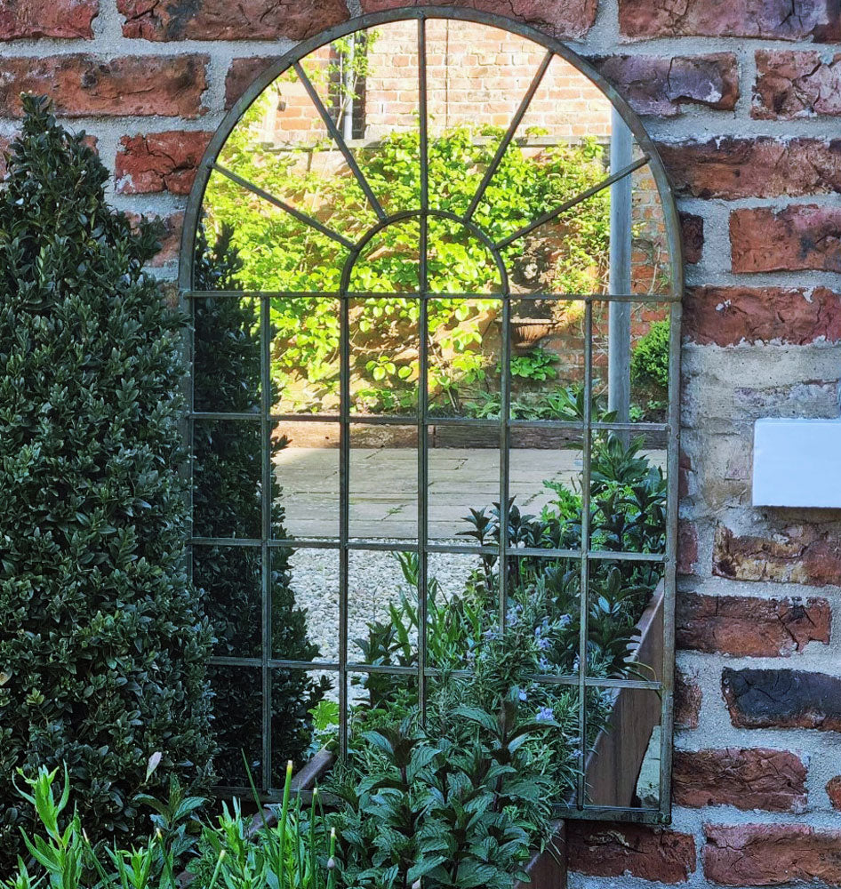 Cuthbert Arch Garden Window Mirror