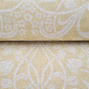 Gertrude garden curtain and upholstery double width fabric yellow