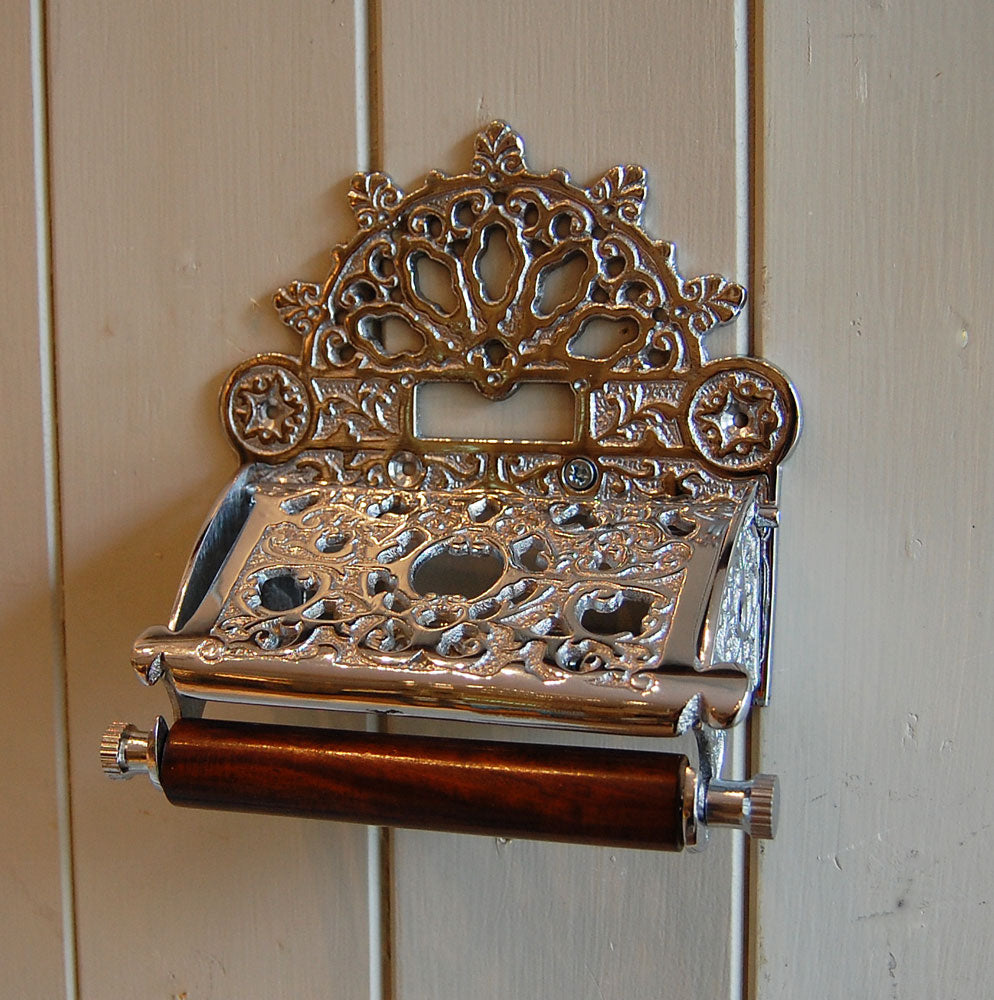 Traditional Imperial design victorian wall mounted toilet loo roll holder.