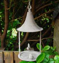 Vintage style pagoda hanging bird feeder