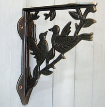 Traditional ornate iron wall shelf bracket decorative birds design
