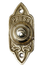 Antique York brass press push door bell