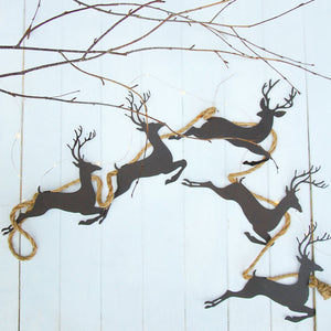 Leaping Reindeer Christmas Garland