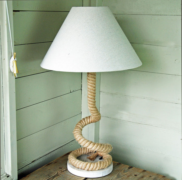 Salcombe natural jute rope table lamp