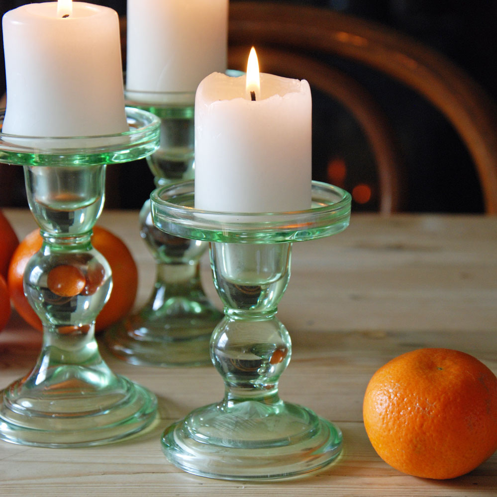 Small Sussex Glass Candle holder