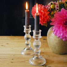 Small Vintage Clemmie Glass Candlestick