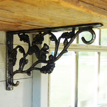 Antique finish cast metal squirrel shelf bracket 320mm