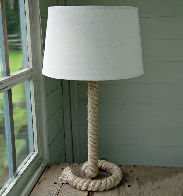 Brixham natural jute rope table lamp