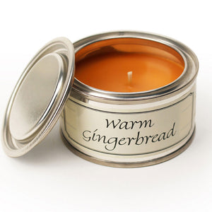 Pintail scented candle filled tin warm gingerbread fragrance