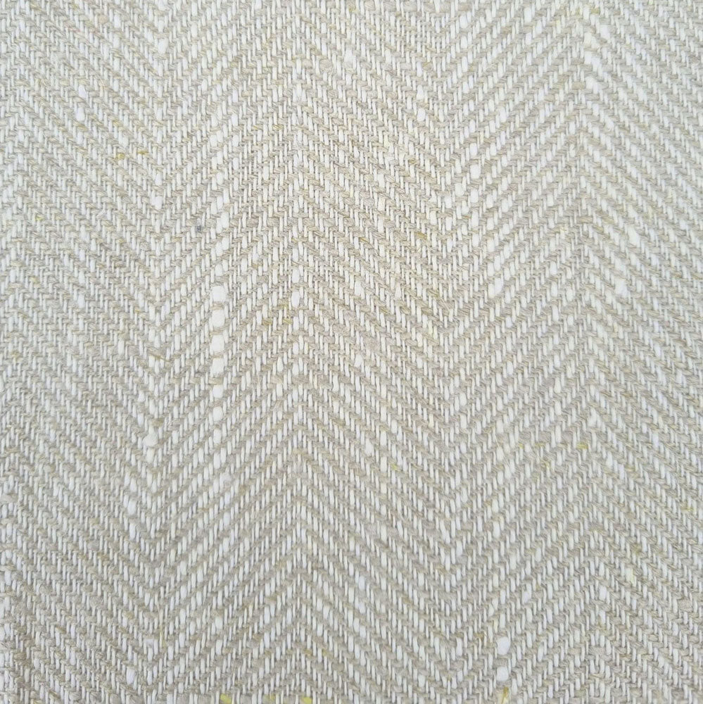 French herringbone weave natural linen fabric
