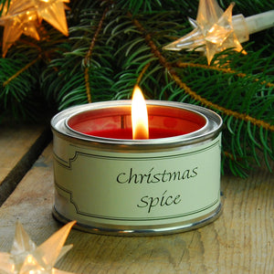 Pintail scented candle filled tin Christmas Spice fragrance